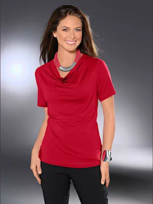 T-shirt à col bénitier viscose
