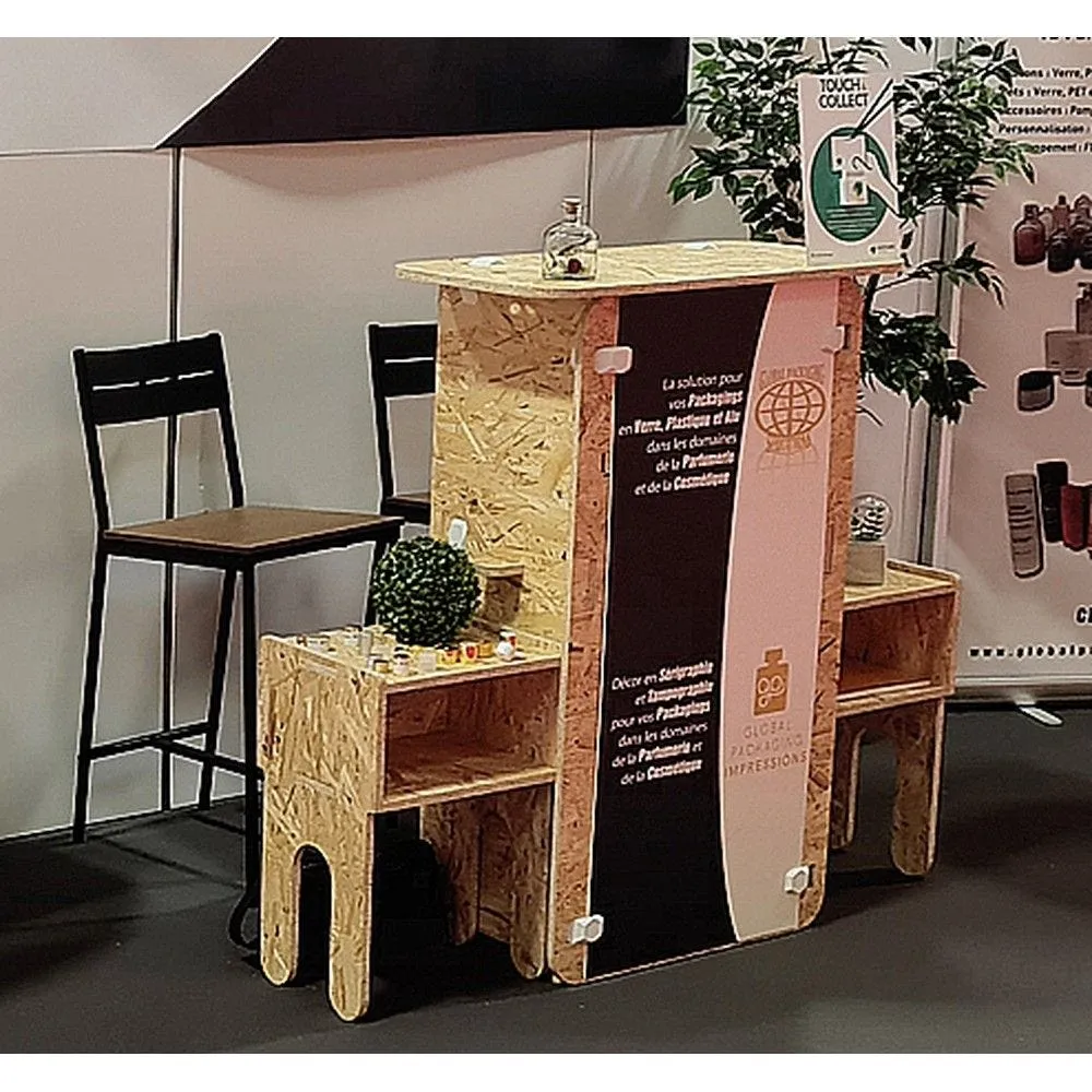 Table d'appoint en copeaux de bois 100 % française
