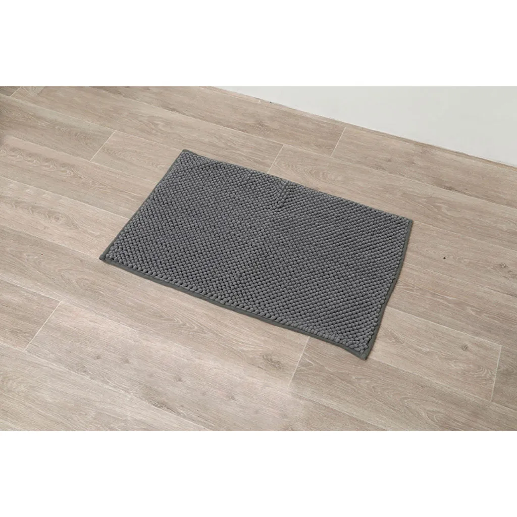 Tapis de bain boule gris 50x80cm 