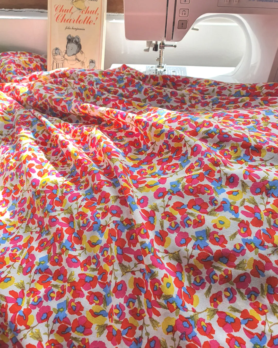 Tissu Viscose Flowers