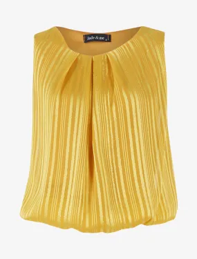 Top boule rayé et irisé - jaune