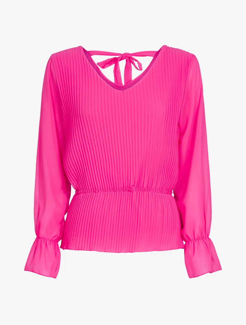 Top gaufré coupe boule - fushia