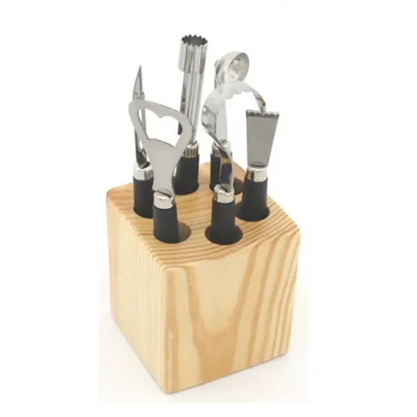 Ustensiles de cuisine lot de 6 support bois Qualité Française.