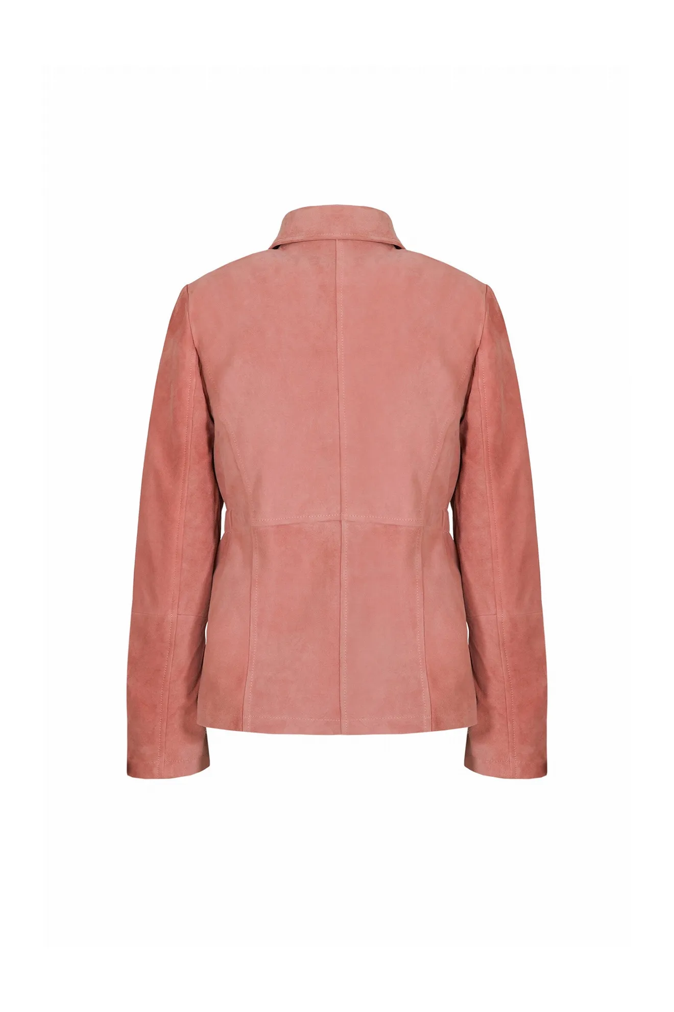 veste en daim poches soufflees